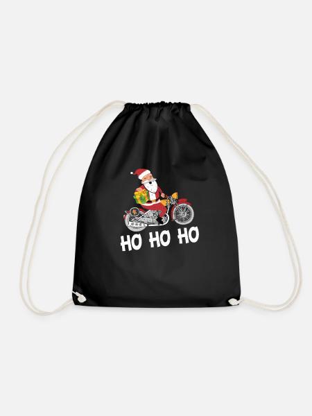 Père Noël motard Père Noël Nicolas moto - Sac de sport léger - noir