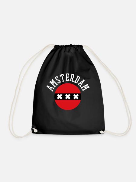 Amsterdam - Turnbeutel - Schwarz