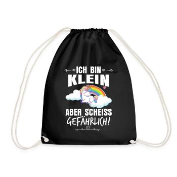 Petite licorne - Sac de sport léger - noir - Devant