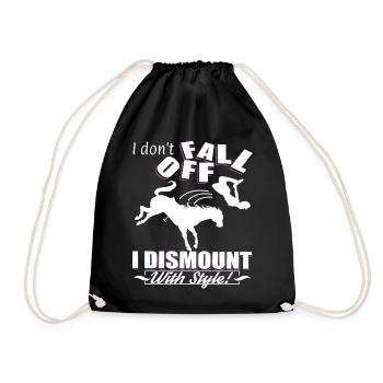 Rider saddle traps - Drawstring Bag - black - Front