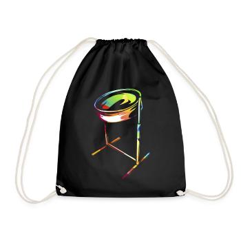 Steelpan gift - Drawstring Bag - black - Front
