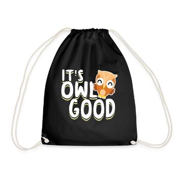 Owl owl owls - Drawstring Bag - black - Front
