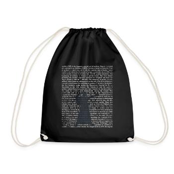 Kyudo Geschenk - Turnbeutel - Schwarz - Vorne