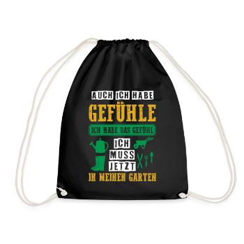 Ich Habe Das Gefühl Ich Muss Jetzt In Den Garten - Turnbeutel - Schwarz - Vorne