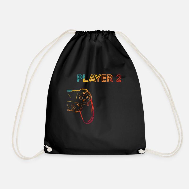 Gaming Player 2 Geschenk - Turnbeutel - Schwarz