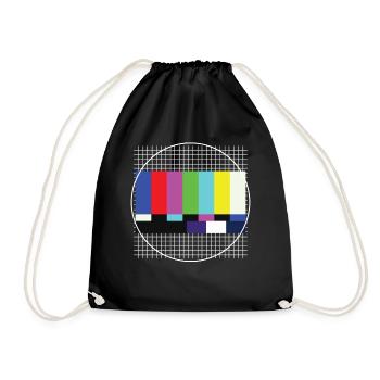Testbild 80s 90s TV - Sac de sport léger - noir - Devant
