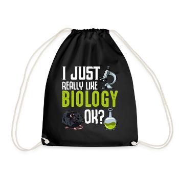 Cool Biology Statement Biologists Gift Idea - Drawstring Bag - black - Front