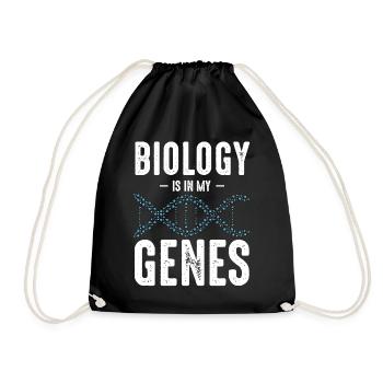 Biology Is In My Genes Biologists Gift Idea - Drawstring Bag - black - Front