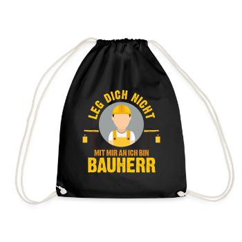 Client House Construction - Drawstring Bag - black - Front