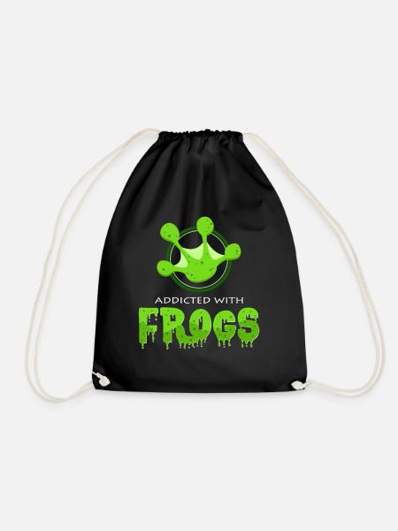 frog - Drawstring Bag - black