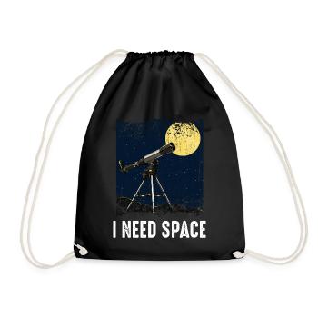 Astronomie - Turnbeutel - Schwarz - Vorne