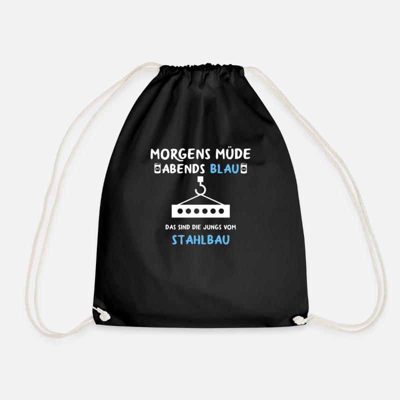 Stahlbau Stahlbauer Geschenk Geschenkidee Metall - Turnbeutel - Schwarz