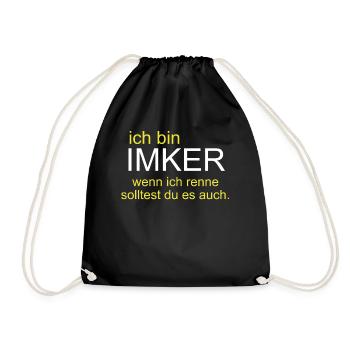 Ich bin Imker, geschenk imker - geschenk für imker - Turnbeutel - Schwarz - Vorne