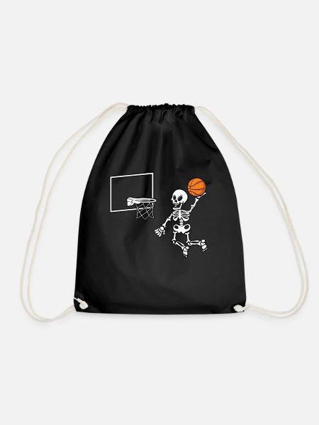 Skelett Basketballspieler - Turnbeutel - Schwarz