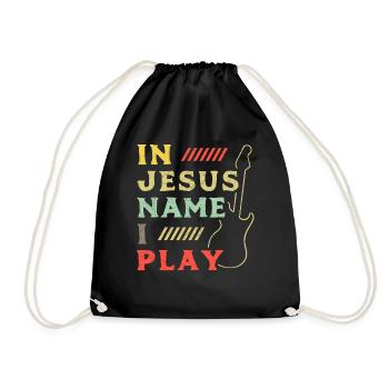 Au Nom de Jésus je joue - Sac de sport léger - noir - Devant