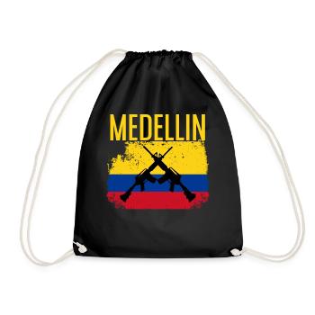 Medellin Kolumbien - Turnbeutel - Schwarz - Vorne