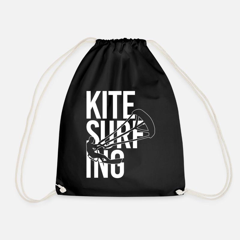 Kite Surfing - Kitesurfen - Turnbeutel - Schwarz