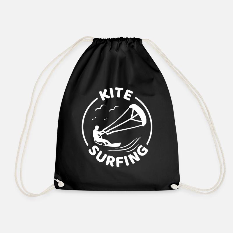 Kite Surfing - Kitesurfen - Turnbeutel - Schwarz