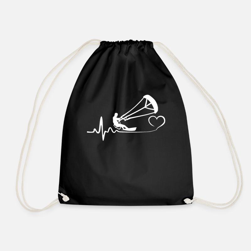 Kite Surfing - Kitesurfen - Turnbeutel - Schwarz