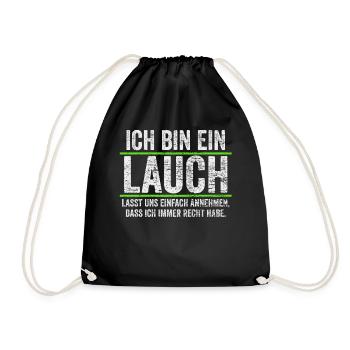Lauch Sportler - Turnbeutel - Schwarz - Vorne