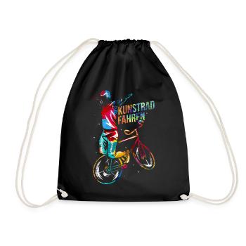 Art Biking Gift - Drawstring Bag - black - Front