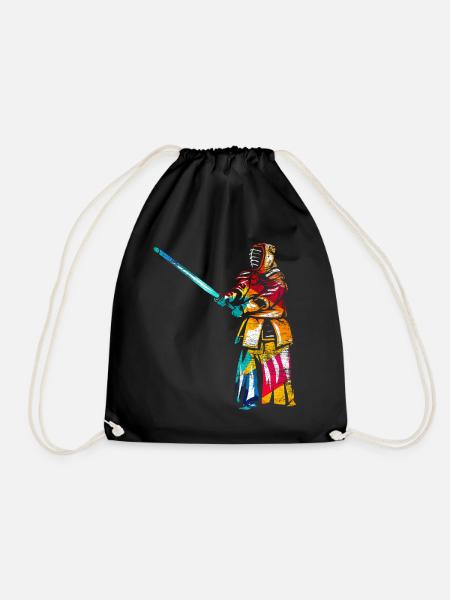 Kendo Geschenk - Turnbeutel - Schwarz