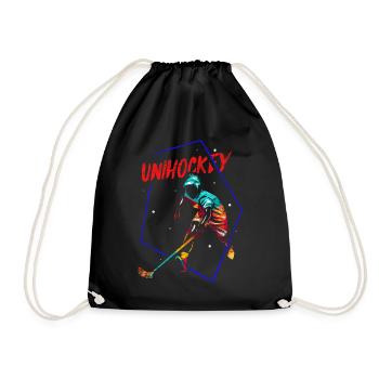 Floorball Cadeau - Sac de sport léger - noir - Devant