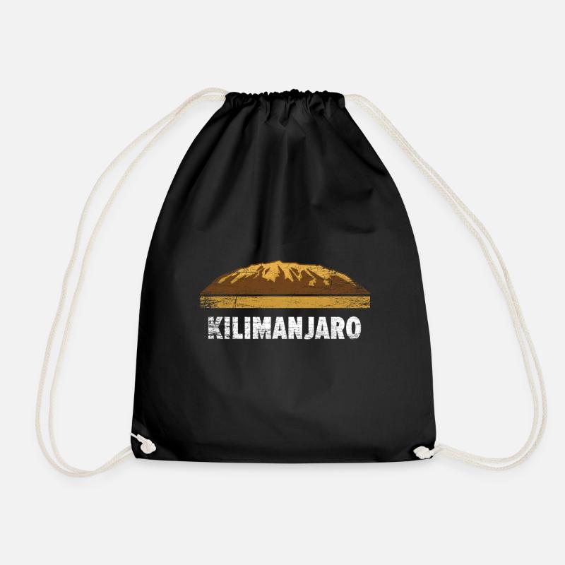 Kilimanjaro Berg Geschenk - Turnbeutel - Schwarz