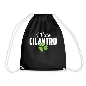 I Hate Coriander - I Hate Cilantro - Drawstring Bag - black - Front