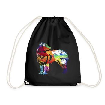 Australian Shepherd - Drawstring Bag - black - Front