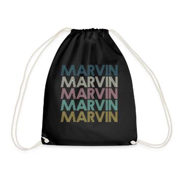 Marvin - Drawstring Bag - black - Front