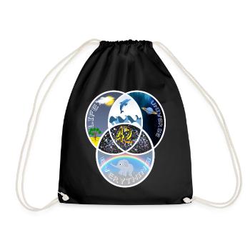 42 Answer Life Universe - Drawstring Bag - black - Front