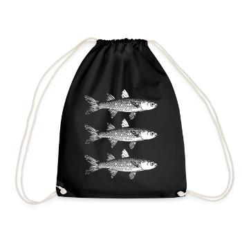 angling - Drawstring Bag - black - Front