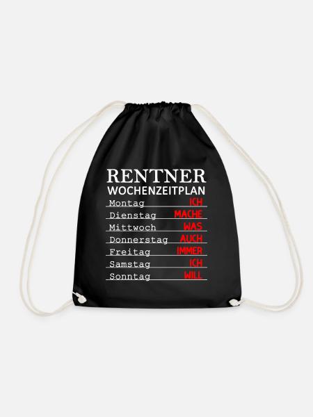 lustiges Pensionierung Geschenk Rentner Ruhestand - Turnbeutel - Schwarz