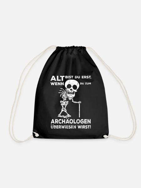 Archäologe Archäologin Archäologie Skelett Student - Turnbeutel - Schwarz