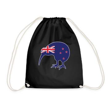 nouvelle-Zélande - Sac de sport léger - noir - Devant