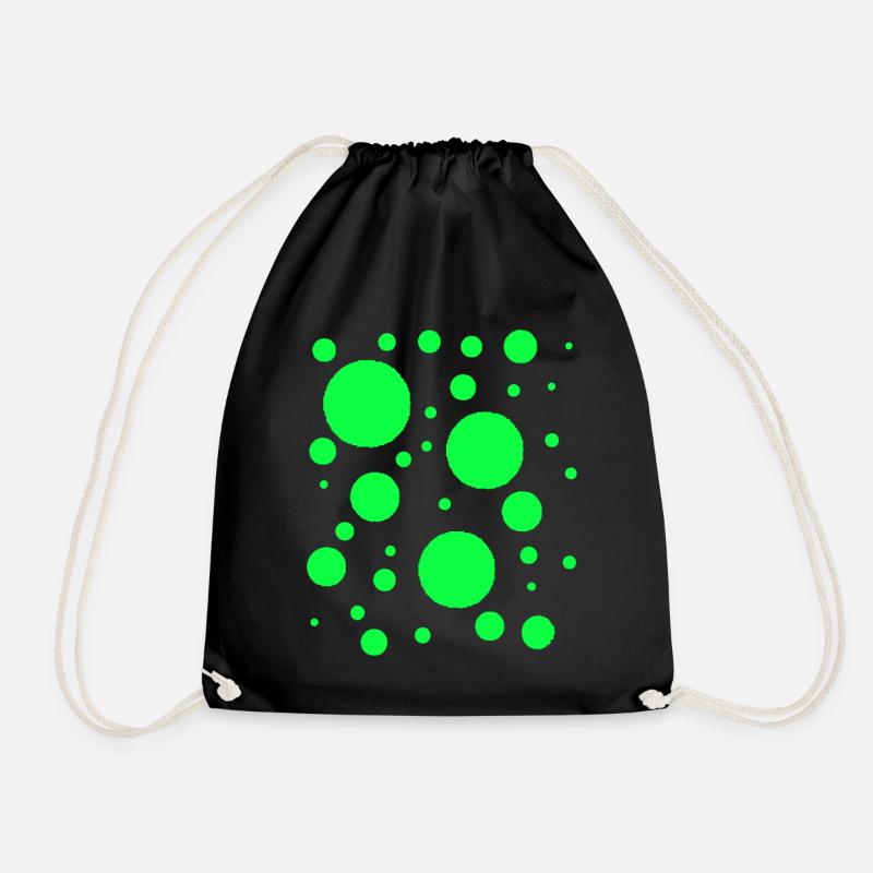 Néon Points Verts - Sac de sport léger - noir
