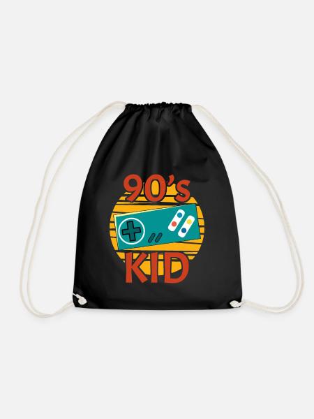 90s KID - Gamer - Turnbeutel - Schwarz