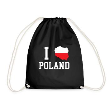 Pologne - Sac de sport léger - noir - Devant