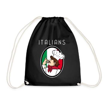 Italian - Drawstring Bag - black - Front