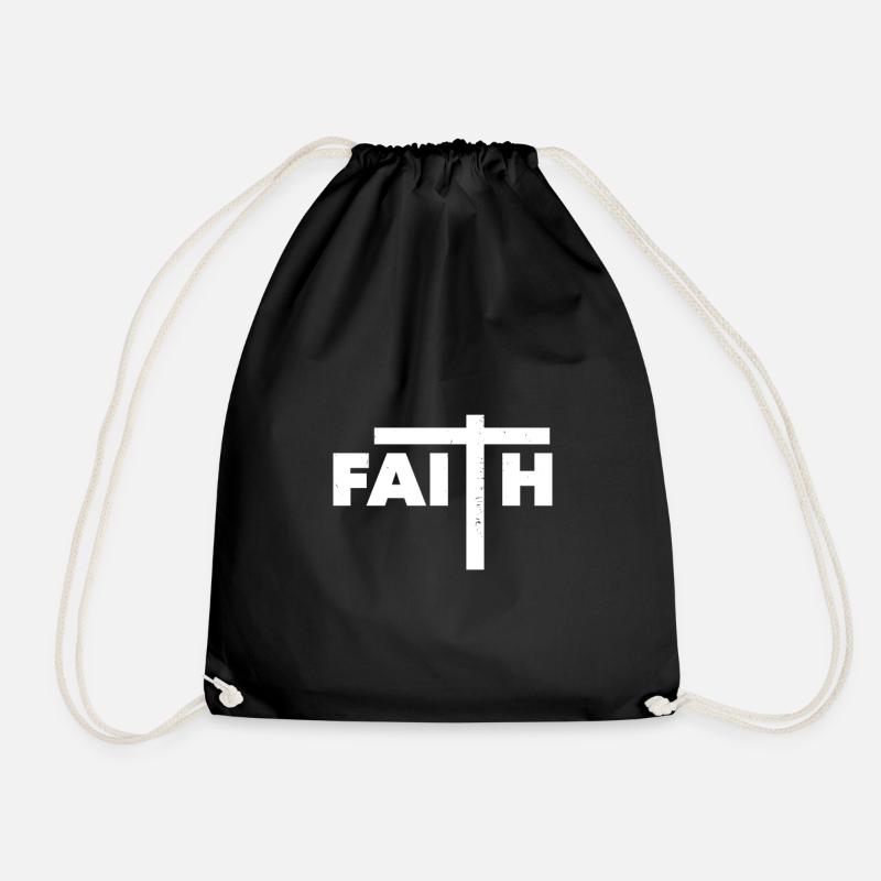 Christianity gift - Drawstring Bag - black