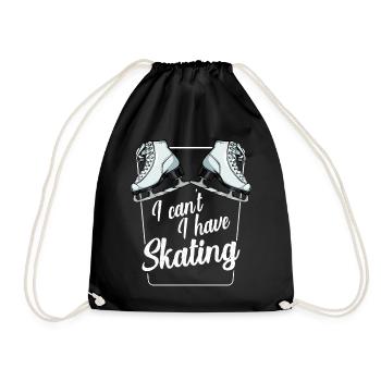 I Can not Skating Cool Skater Gift - Drawstring Bag - black - Front