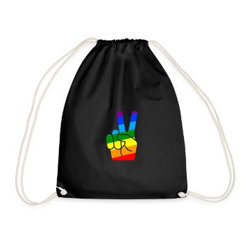 Gay Pride Gift - Drawstring Bag - black - Front