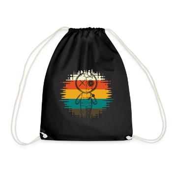 Voodoo Puppe Ich liebe dich - Turnbeutel - Schwarz - Vorne