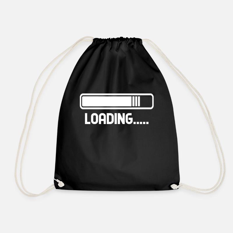Loading .... Loading bar - Drawstring Bag - black