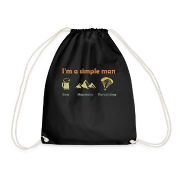 Paroles de parapente I Bière et montagnes - Sac de sport léger - noir - Devant