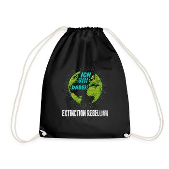 Ich Bin Dabei! Extinction Rebellion Natur - Turnbeutel - Schwarz - Vorne