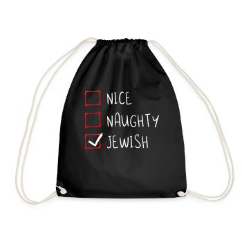 Nice Naughty Jewish - Sac de sport léger - noir - Devant