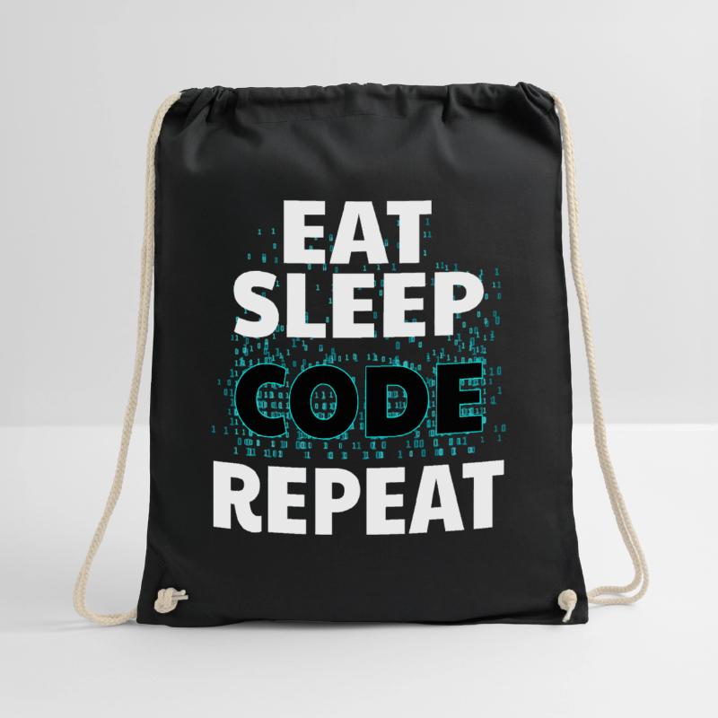 Eat Sleep Code Informatik Programmieren Nerd Java Turnbeutel