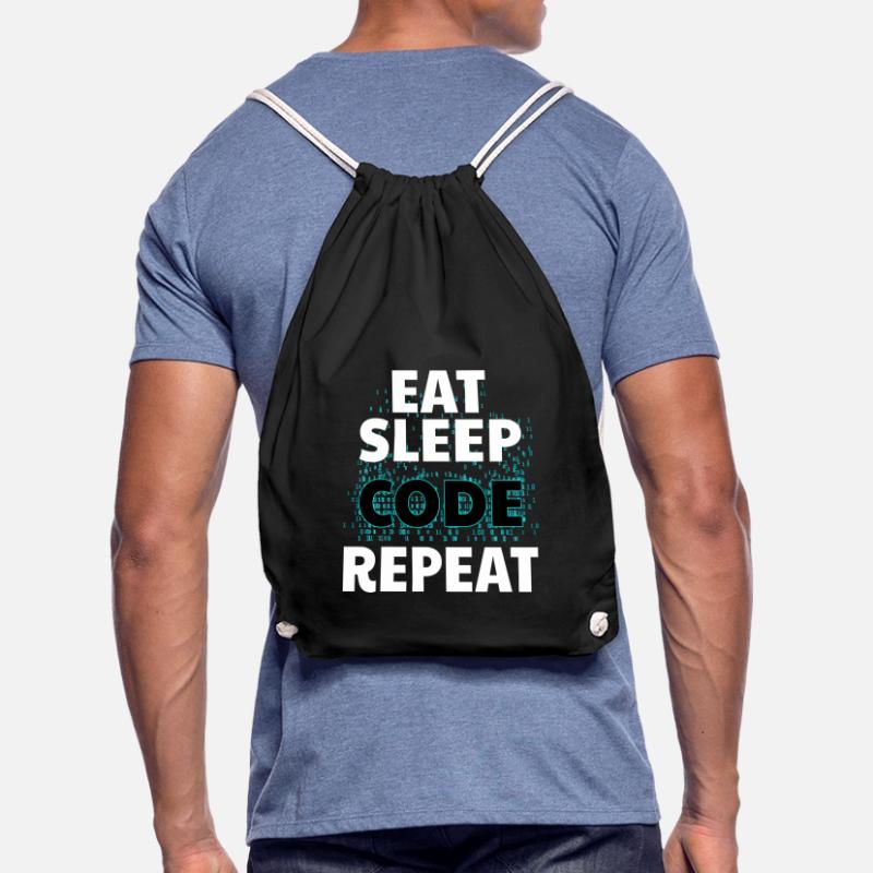 Eat Sleep Code Informatik Programmieren Nerd Java Turnbeutel